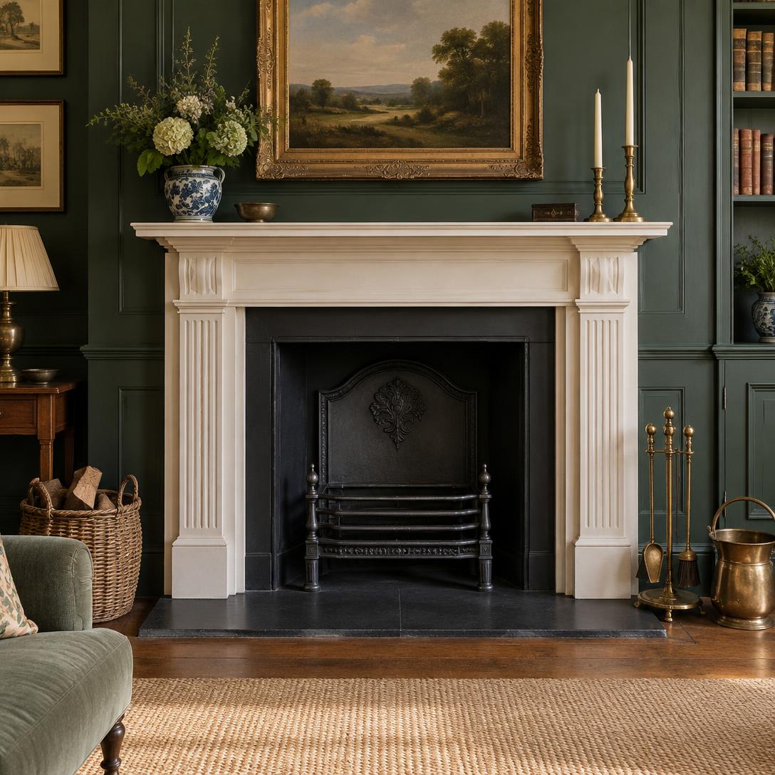 A clean traditional fireplace after professional chimney care
